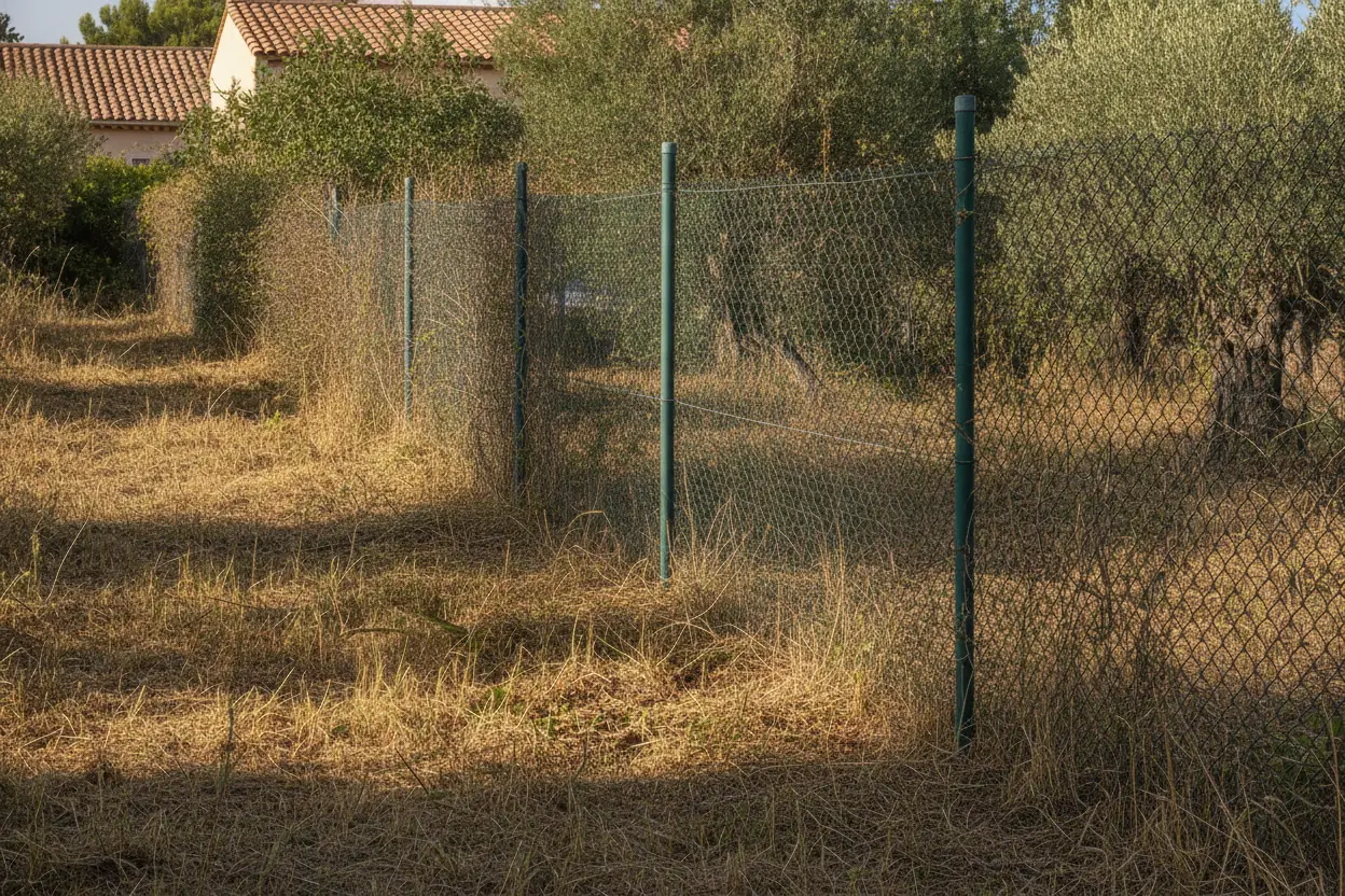 Friche méditerranéenne dégagée avant remise en état, après l’intervention à Hyères