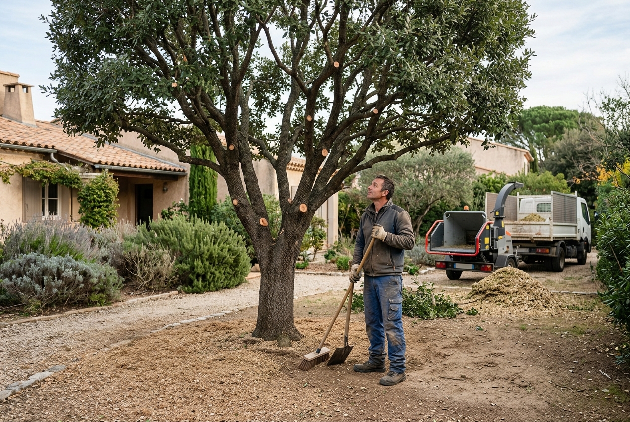 Chantier à La Crau après intervention